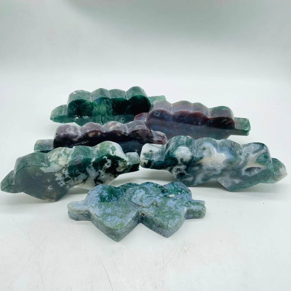 Moss Agate Double Heart Wholesale - Image 3