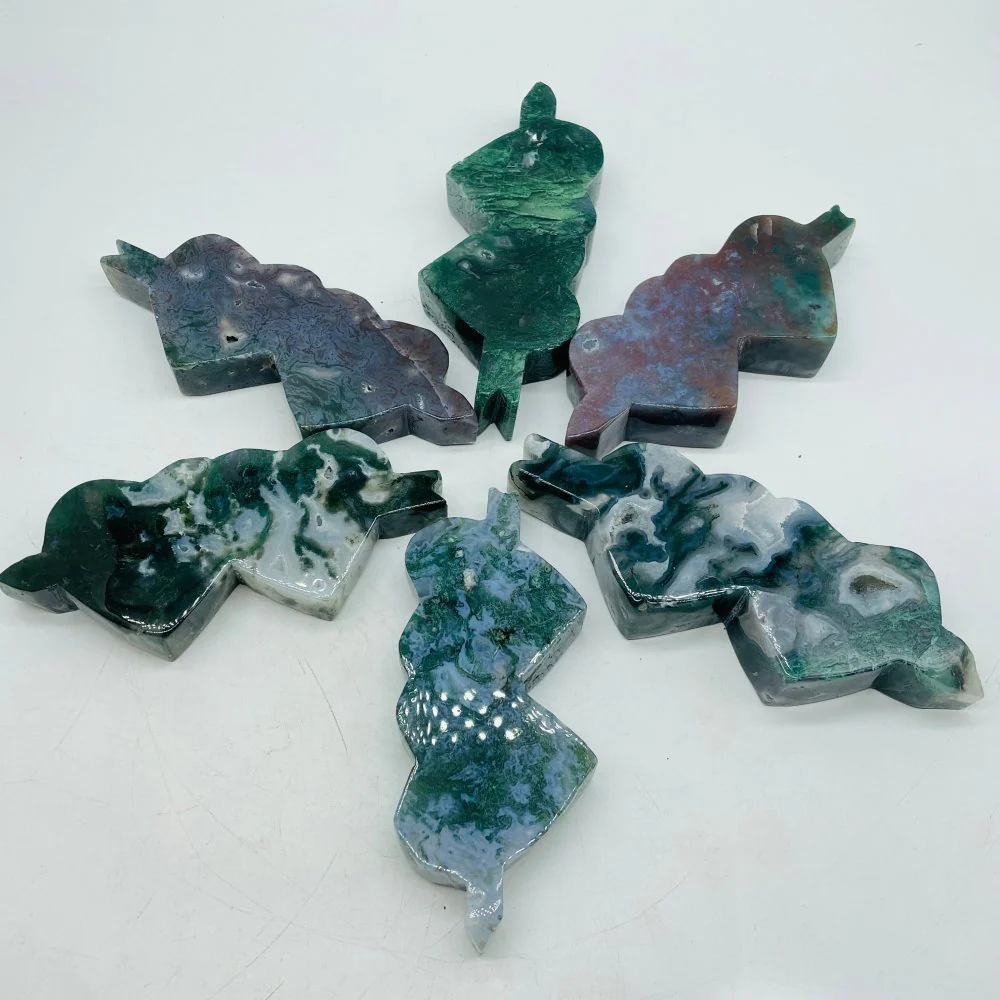 Moss Agate Double Heart Wholesale - Image 4