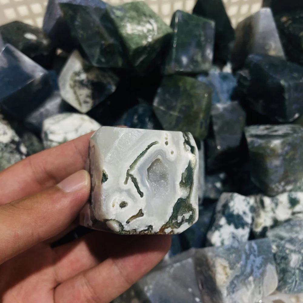 Moss Agate Free Form Polished Stone Wholesale - Image 2