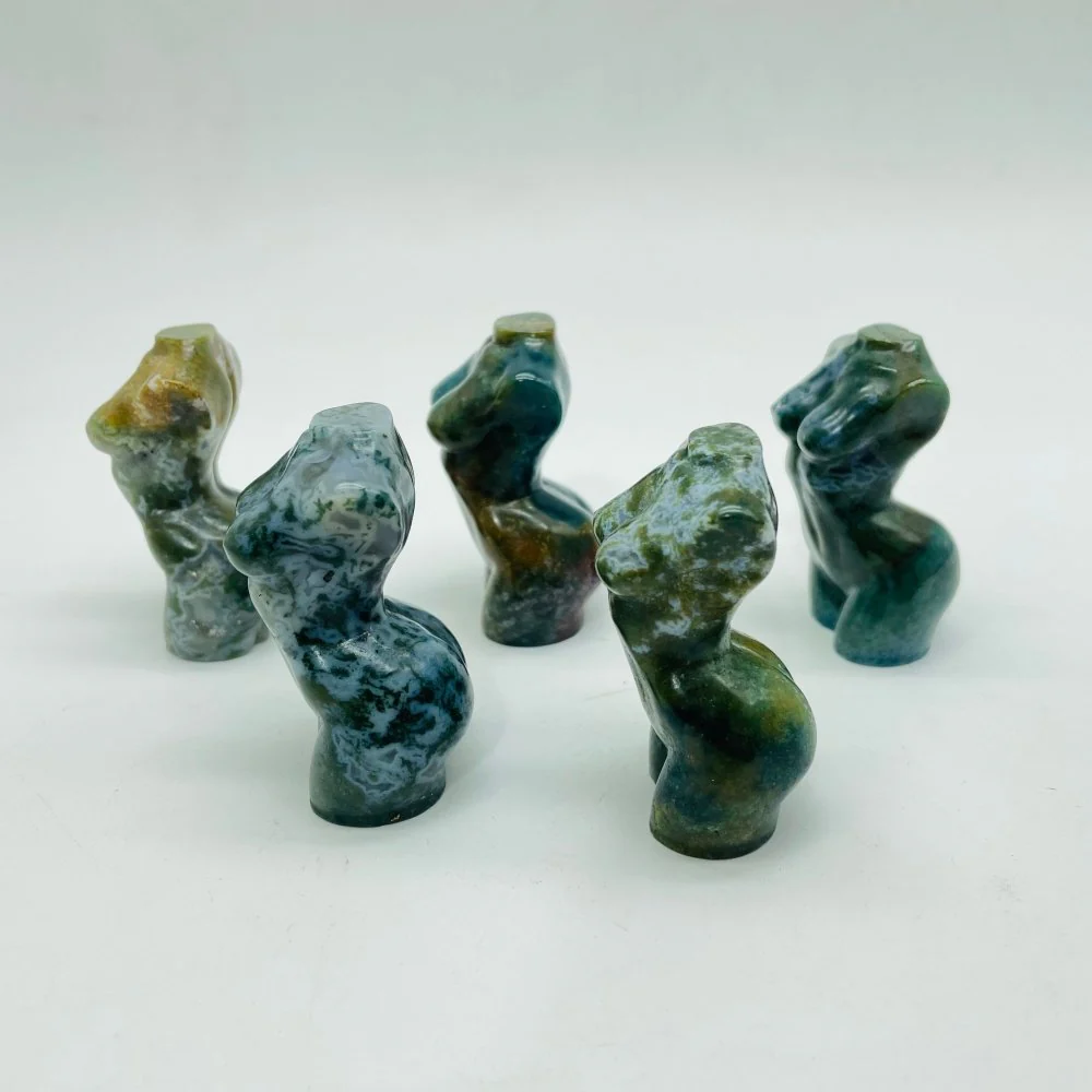 Moss Agate Goddess Carving Wholesale - Image 2