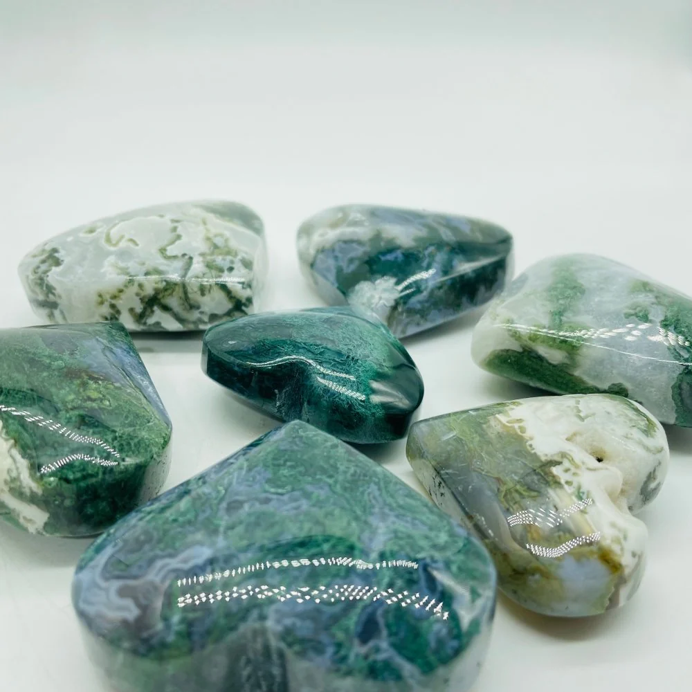 Moss Agate Heart Crystal Wholesale - Image 2