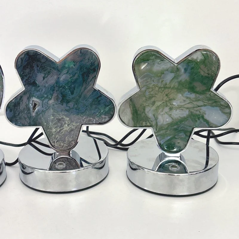 Moss Agate LED Table Lamp Flower & Heart Shape Wholesale - Image 10