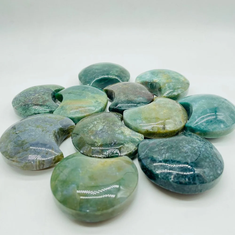 Moss Agate Moon Wholesale - Image 3