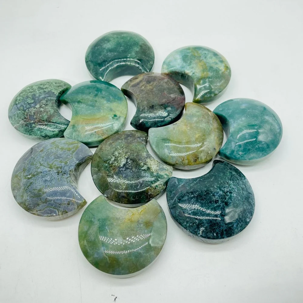 Moss Agate Moon Wholesale - Image 4