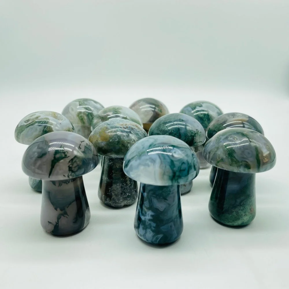 2Inch Moss Agate Mushrooms Crystal Wholesale - Image 3
