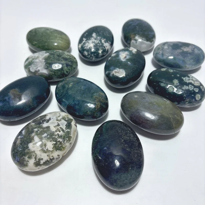 Standard Shape Moss Agate Palm Wholesale - Image 3