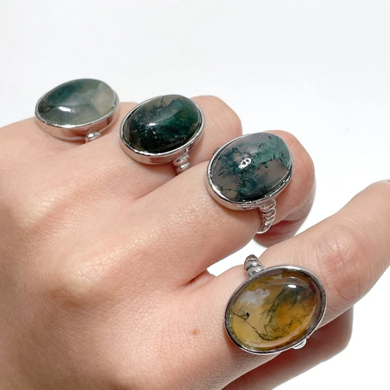Beautiful Moss Agate Ring Wholesale - Image 2