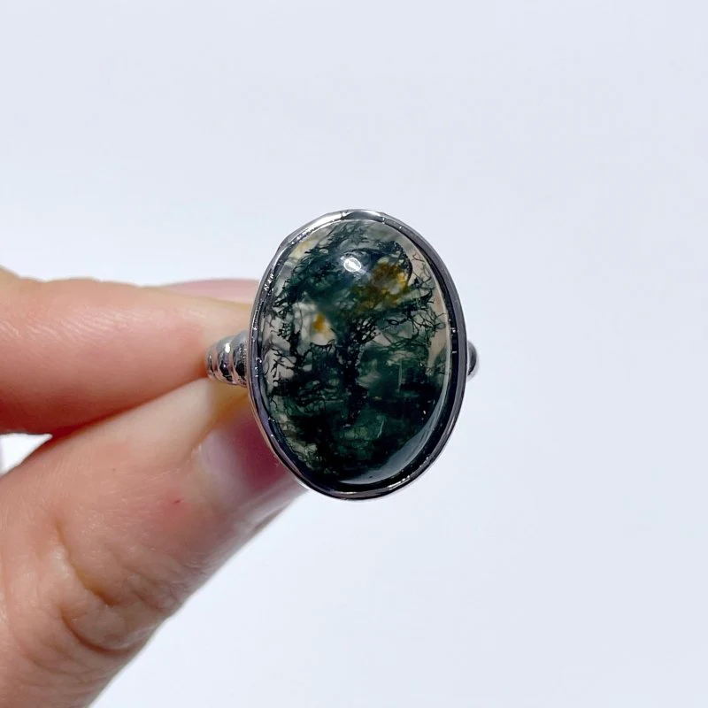 Beautiful Moss Agate Ring Wholesale - Image 4