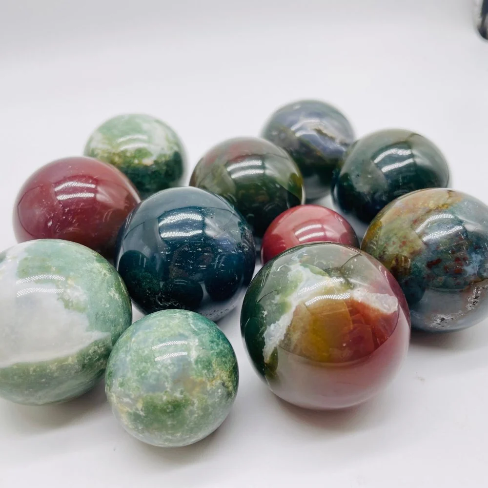 High Quality Moss Agate Sphere Ball Crystal Wholesale - Image 2