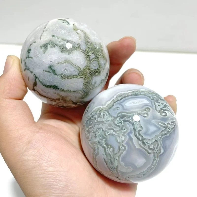 17 Pieces Moss Agate Spheres - Image 5