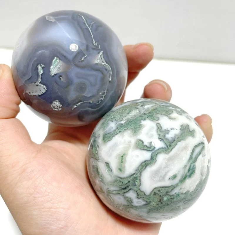 17 Pieces Moss Agate Spheres - Image 6
