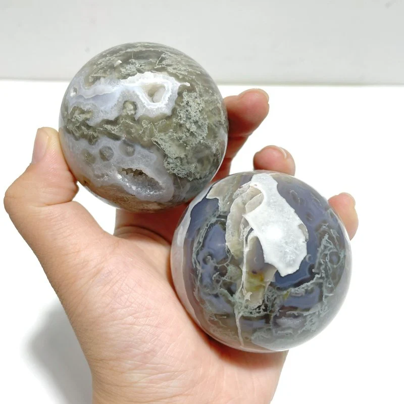 17 Pieces Moss Agate Spheres - Image 7