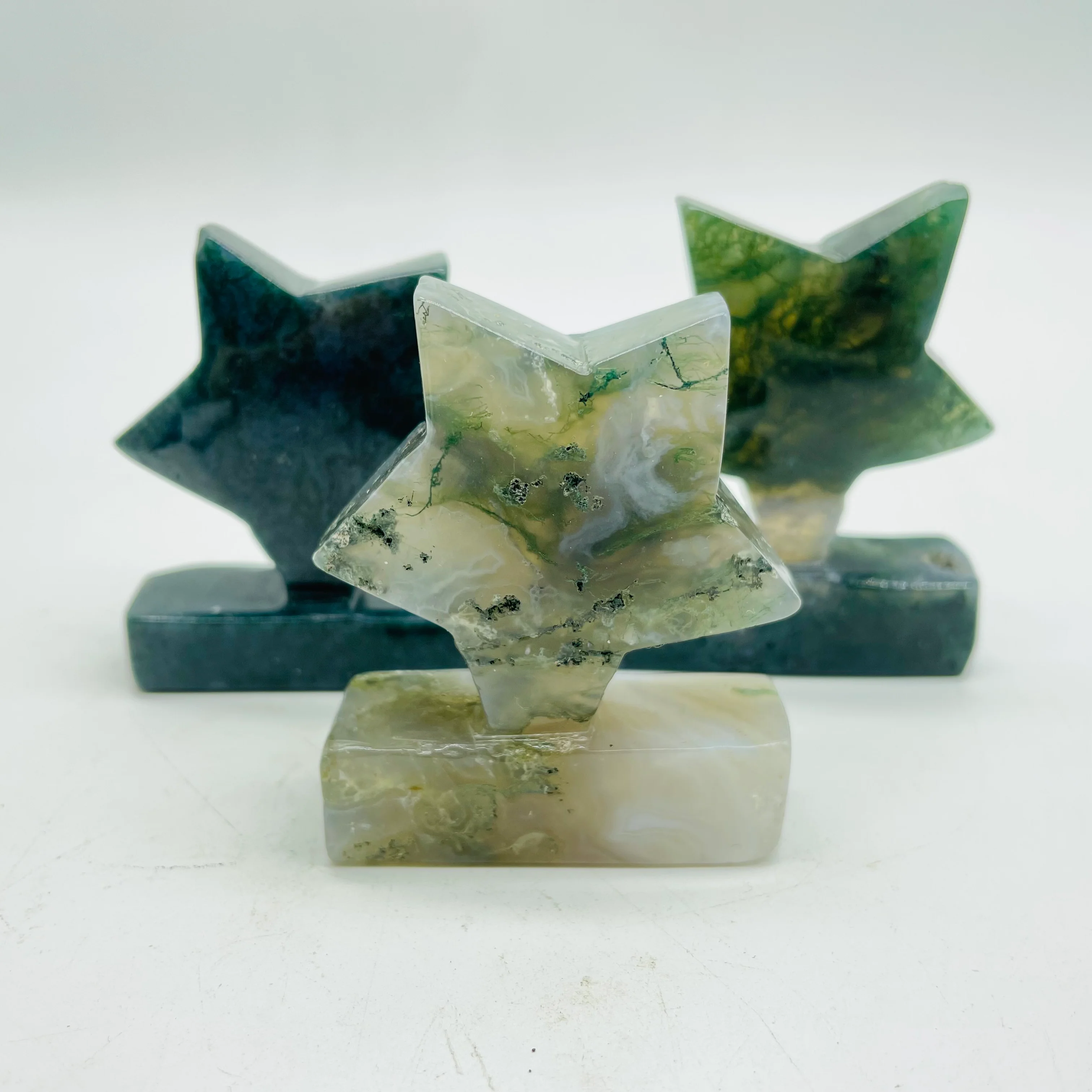 Moss Agate Stand Star&Moon Wholesale - Image 2