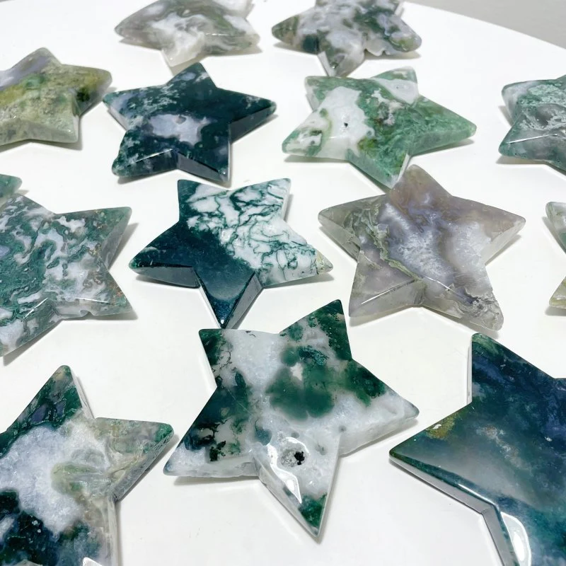 Large Moss Agate Star Wholesale - Image 2