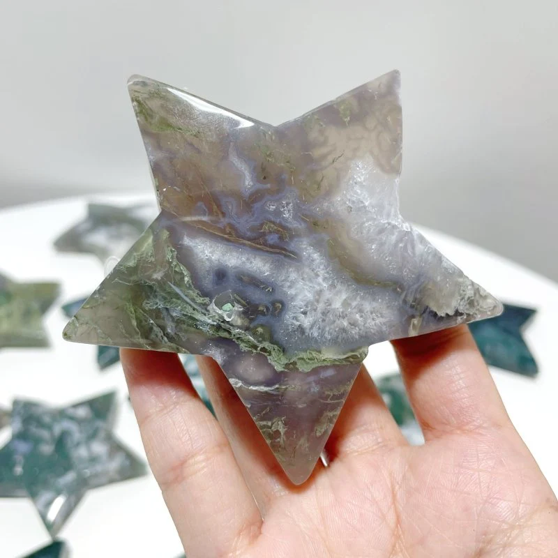 Large Moss Agate Star Wholesale - Image 5