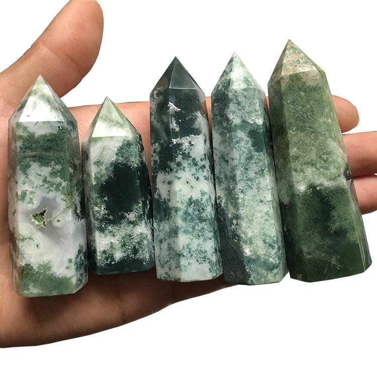 Moss Agate Tower 2-3.5in(5-8.9cm) Wholesale - Image 4