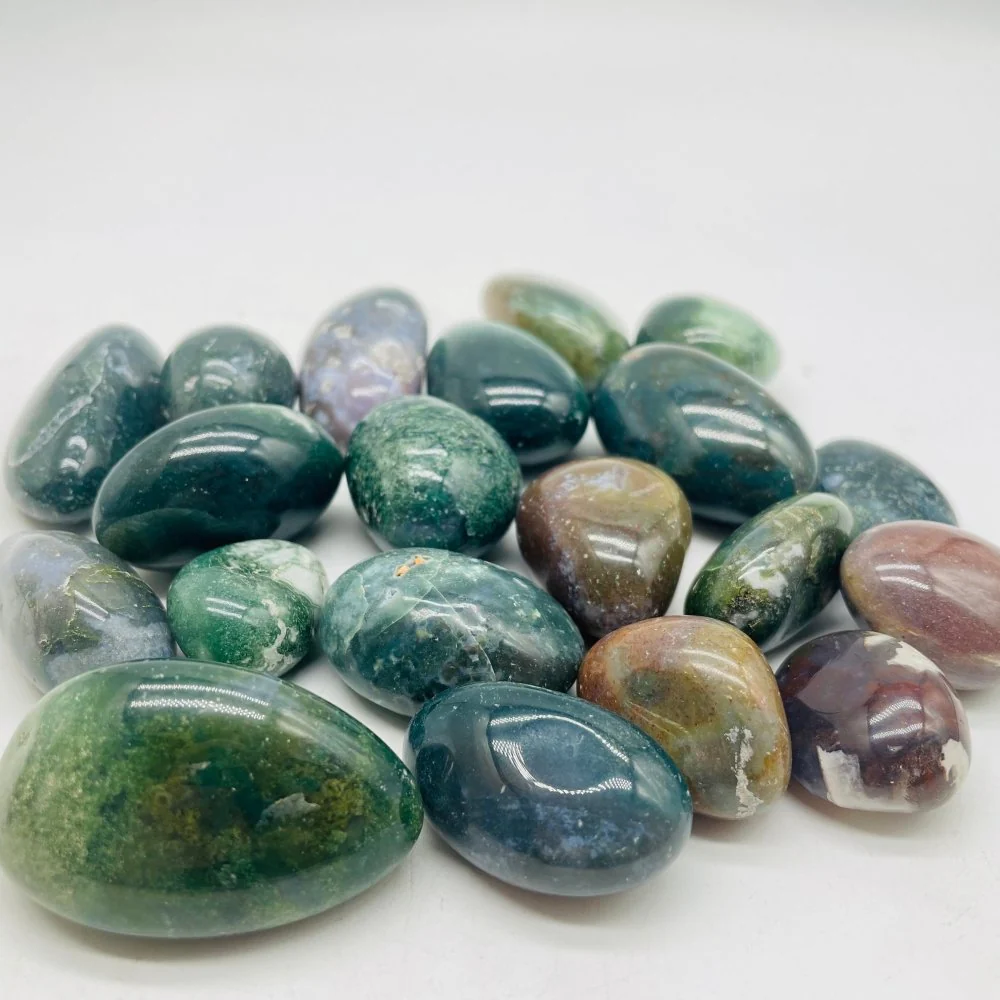 Moss Agate Tumbled Wholesale - Image 2