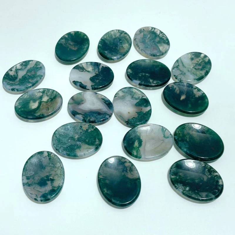 Moss Agate Worry Stone Wholesale