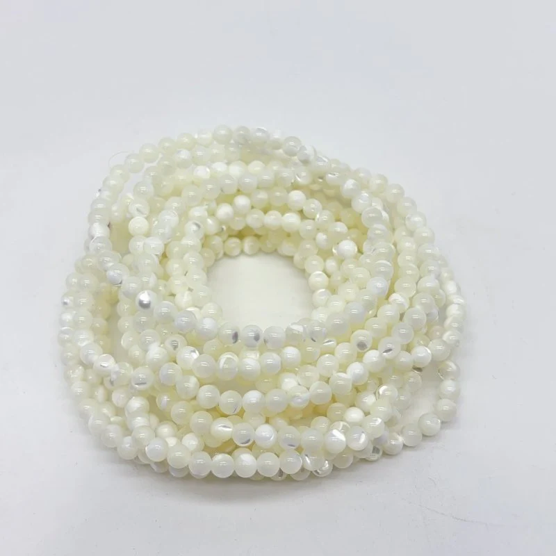 White Mother of Pearl Mop Shell Round Shells Bracelet Wholesale - Image 2