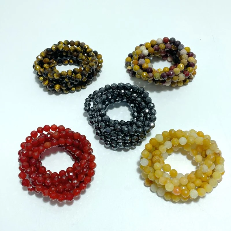 Multi-faceted Bracelets Wholesale Carnelian Tiger Eye Mookaite