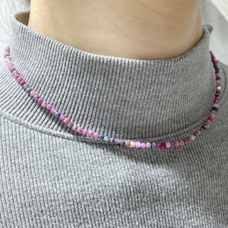 13 Types Multi-Faceted Crystal Flash Necklace Mini Beads Fluorite Amethyst Wholesale - Image 14
