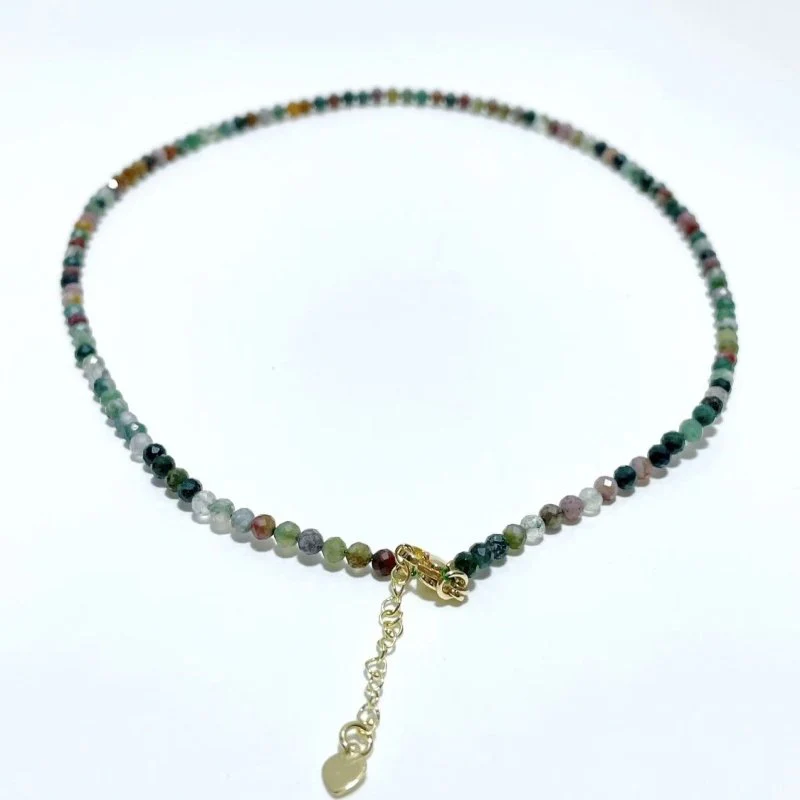 13 Types Multi-Faceted Crystal Flash Necklace Mini Beads Fluorite Amethyst Wholesale - Image 2