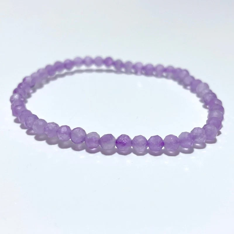 4MM Multi-Faceted Flash Bead Bracelets Wholesale Blue Sodalite Aquamarine Amethyst - Image 5