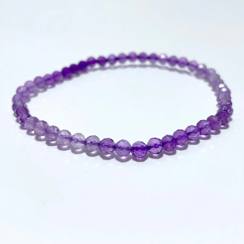 4MM Multi-Faceted Flash Bead Bracelets Wholesale Blue Sodalite Aquamarine Amethyst - Image 6