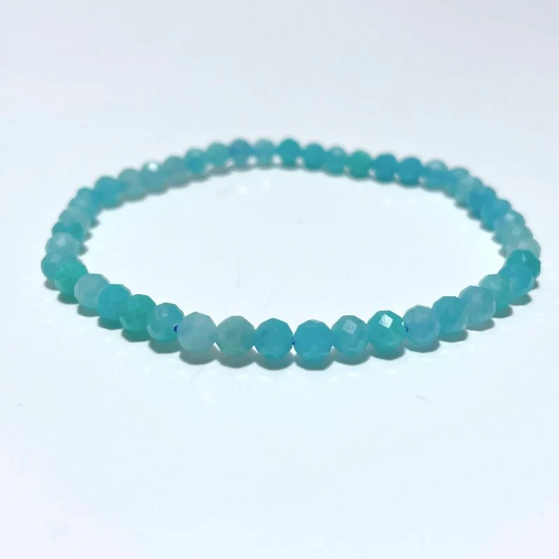 4MM Multi-Faceted Flash Bead Bracelets Wholesale Blue Sodalite Aquamarine Amethyst - Image 8