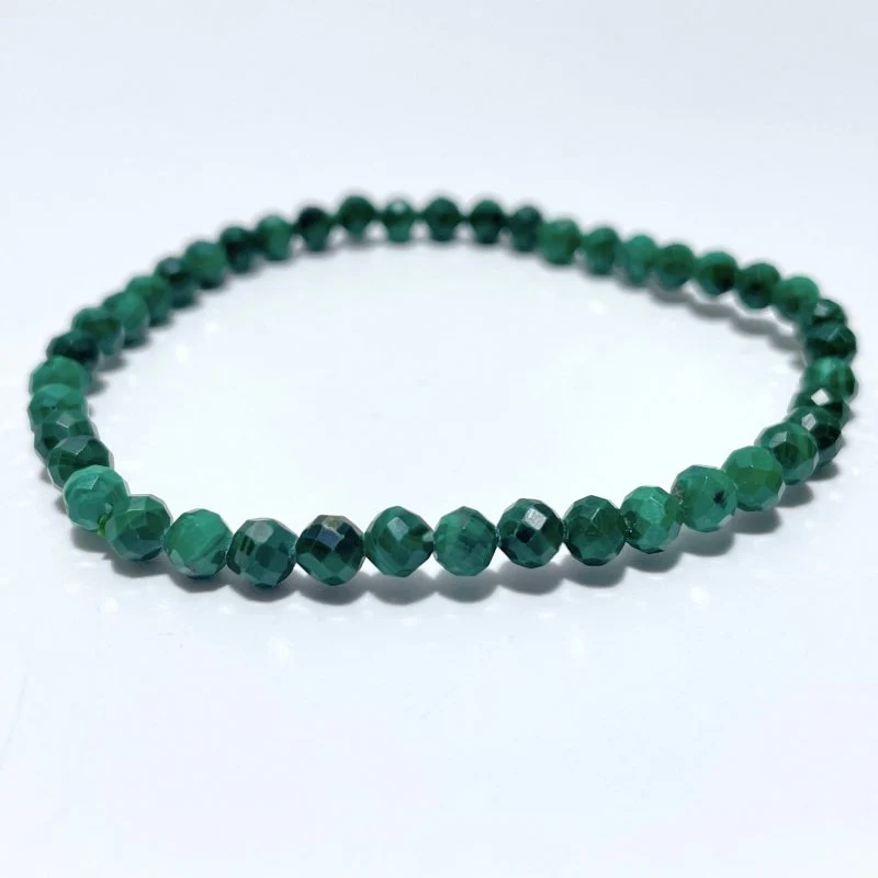 4MM Multi-Faceted Crystal Flash Bead Bracelets Wholesale Malachite Ruby Zoisite Blue Lace Agate - Image 8