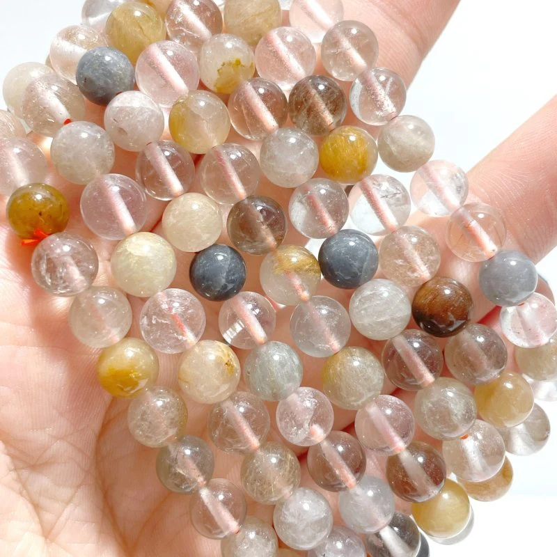 Mixed Color Rutile Quartz Rabbit Hair Garden Quartz Bracelets Wholesale - Image 3