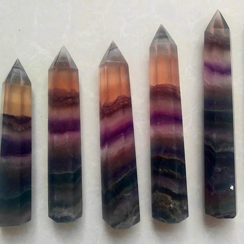 Natural 100-150mm Fluorite Crystal Point Tower Wholesale - Image 4