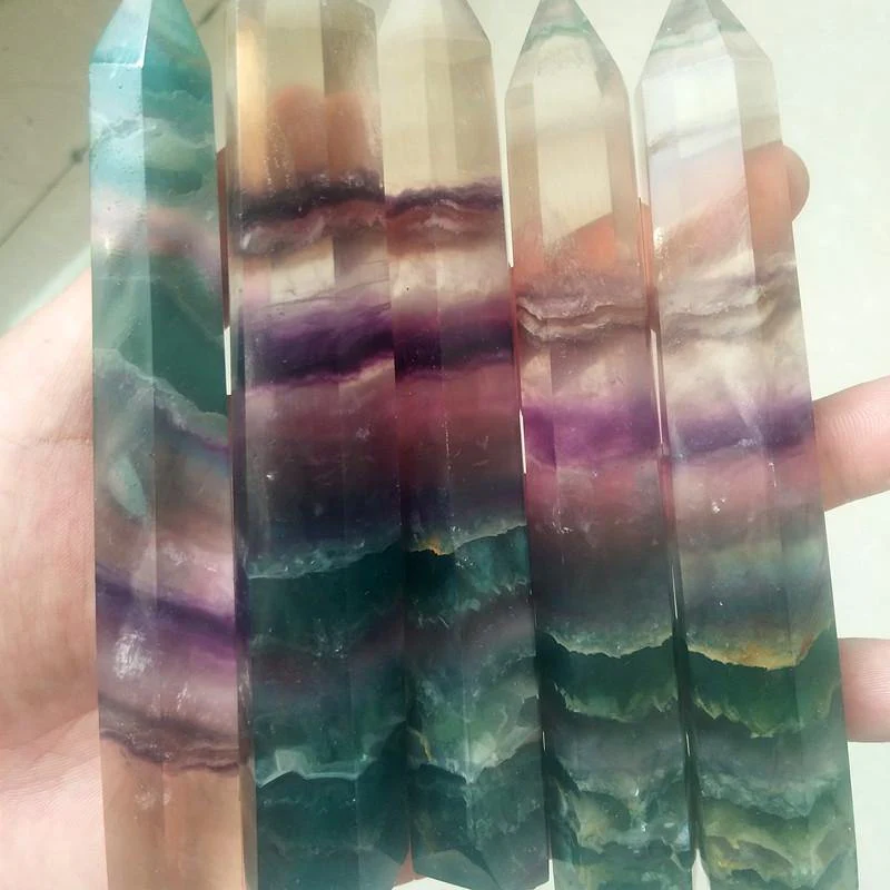 Natural 100-150mm Fluorite Crystal Point Tower Wholesale - Image 5
