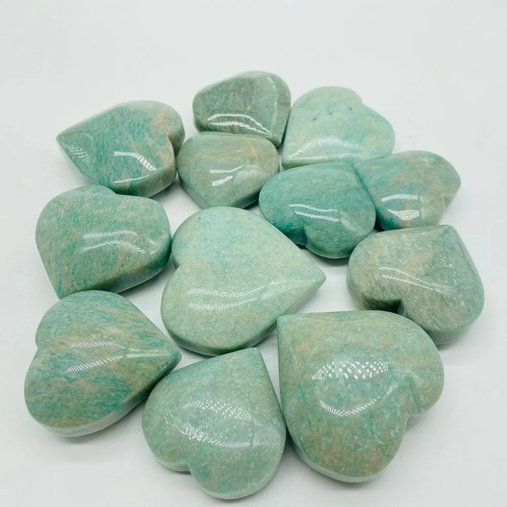 Natural Amazonite Heart Wholesale - Image 3