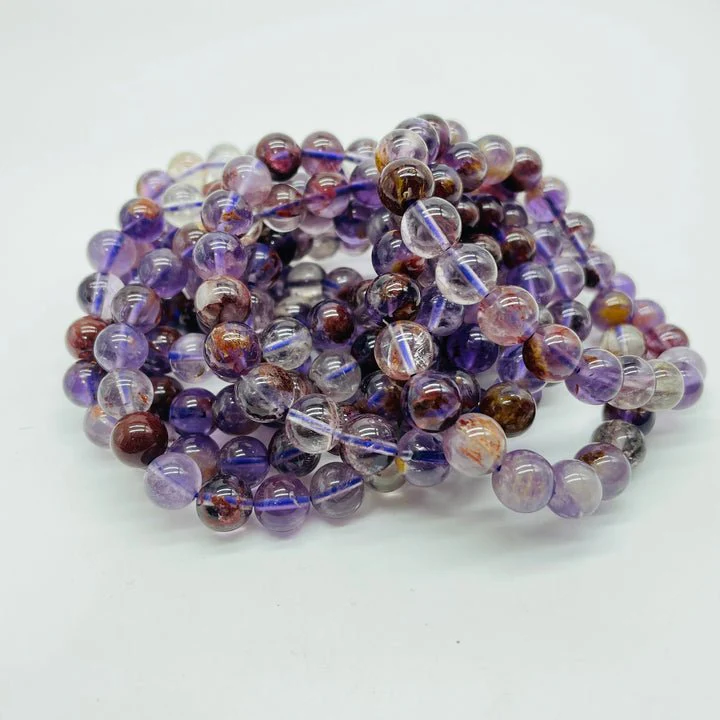 Natural Amethyst Mixed Garden Quartz Lodolite Bracelets Wholesale - Image 3