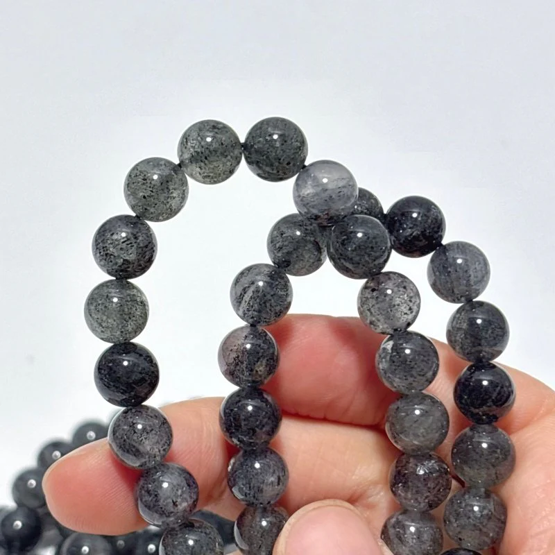 Natural Black Mica Biotite Quartz Bracelet Wholesale - Image 3