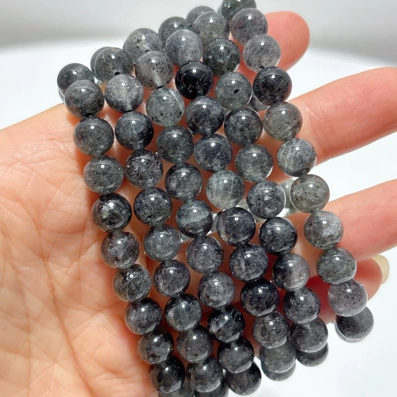Natural Black Mica Biotite Quartz Bracelet Wholesale - Image 4