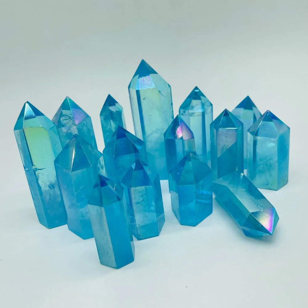 Natural Blue Aura Crystals Points - Image 3