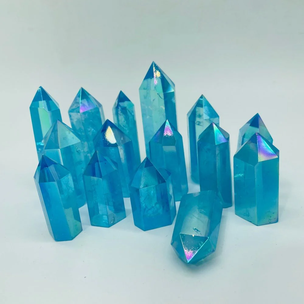 Natural Blue Aura Crystals Points - Image 4