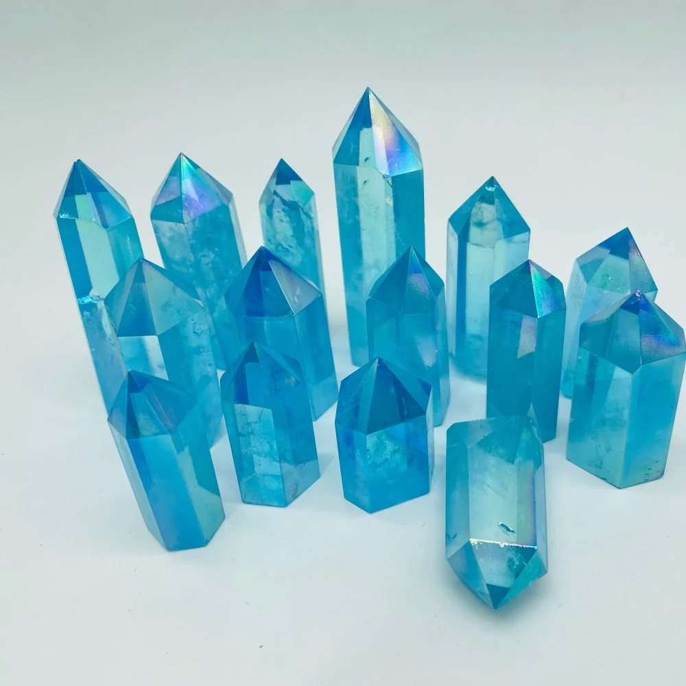 Natural Blue Aura Crystals Points - Image 5
