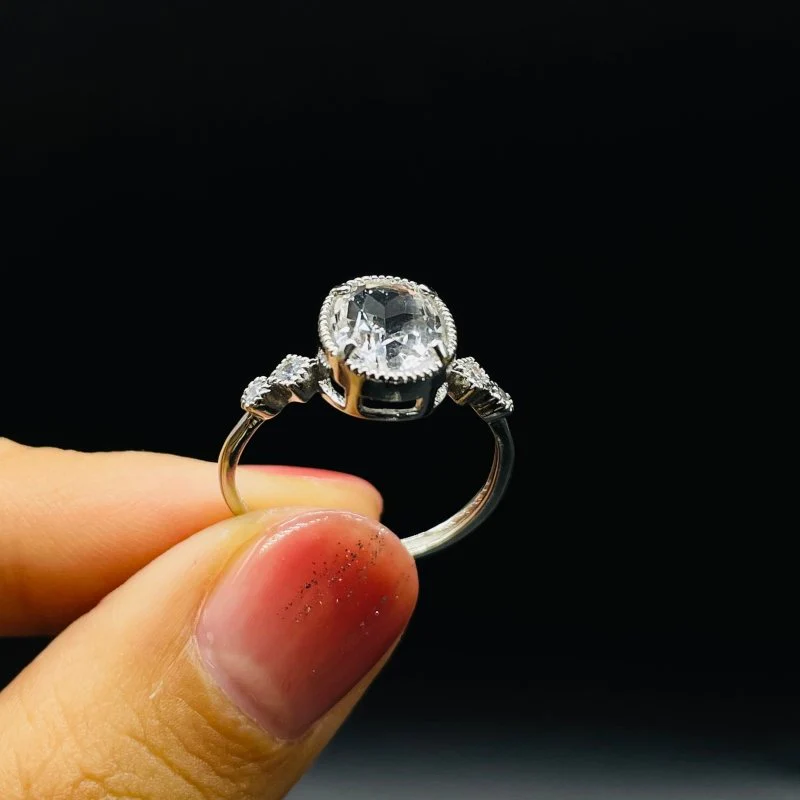 Natural Clear Quartz Cut Faceted Ring Wholesale - Image 3