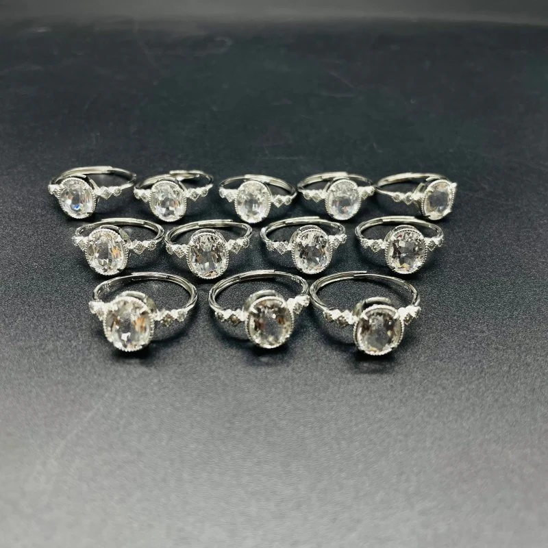 Natural Clear Quartz Cut Faceted Ring Wholesale - Image 4