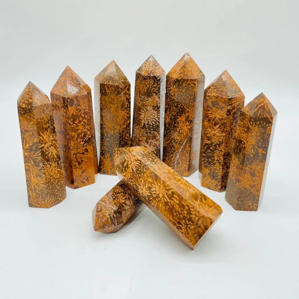 Natural Flower Stone(Chinese name) Points Wholesale