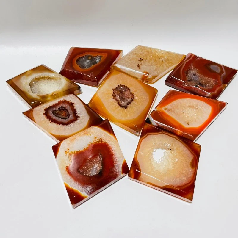 Natural Geode Carnelian Rhombus Shaped Carving Wholesale - Image 2