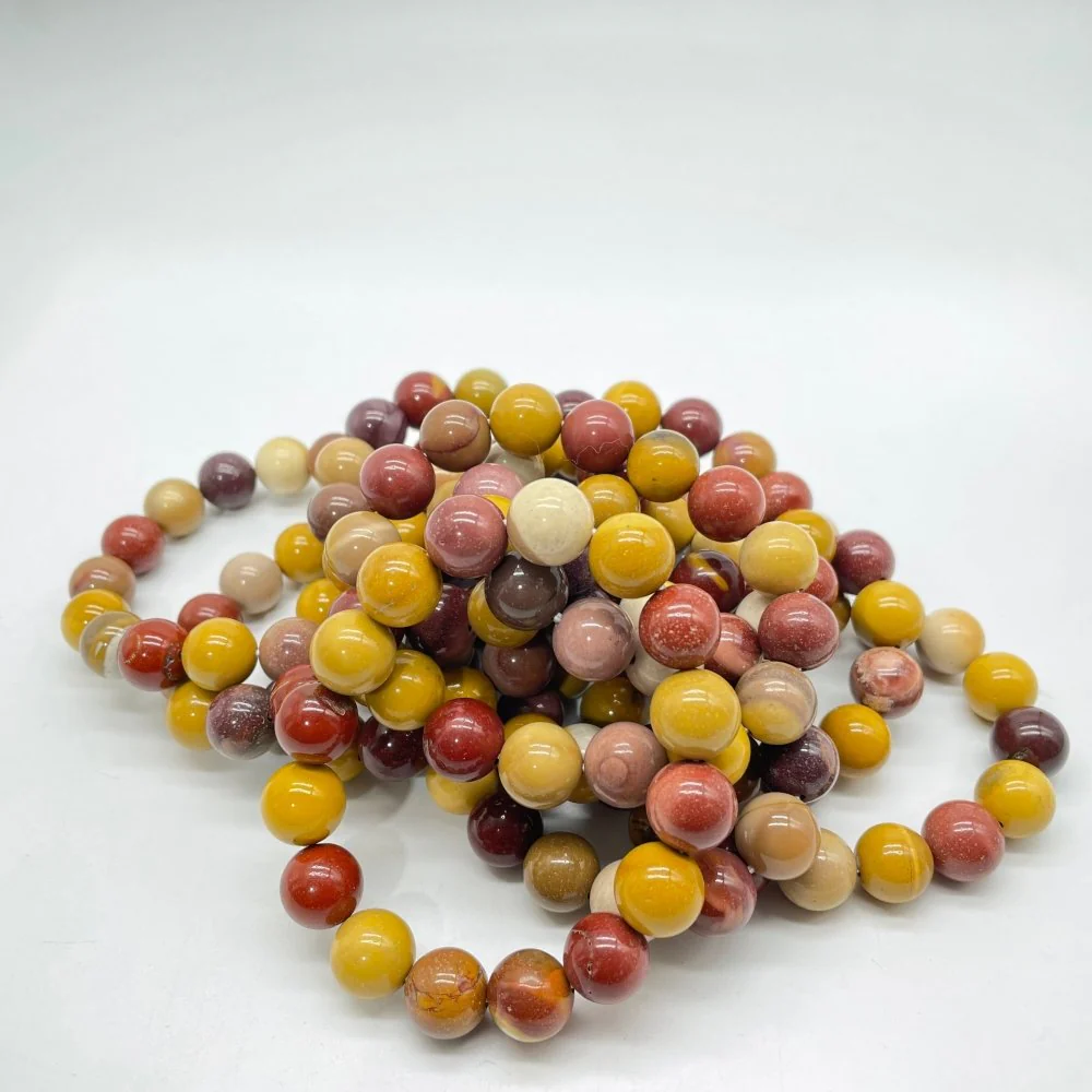 12mm Natural Mookaite Jasper Gemstone Bracelet Wholesale - Image 2
