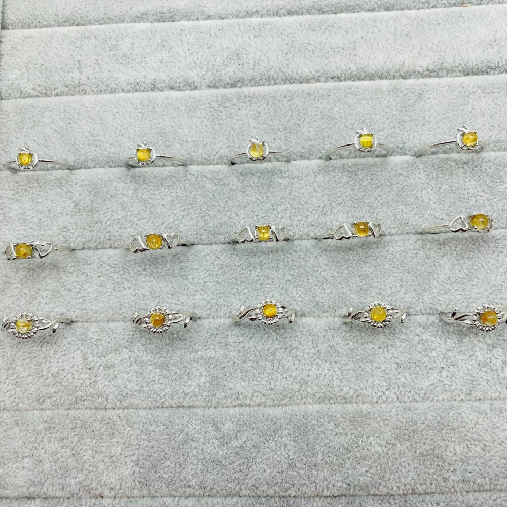 Natural Rutile Crystal Ring Wholesale - Image 2