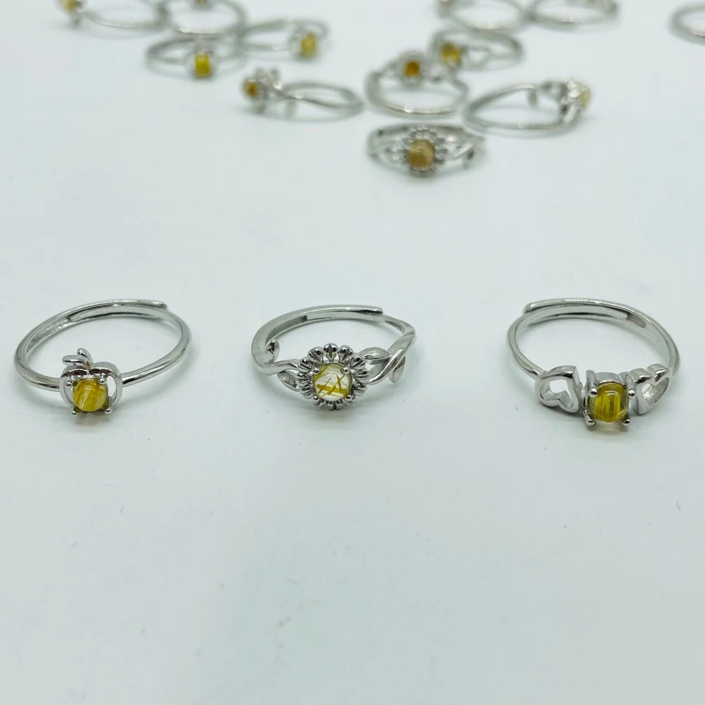 Natural Rutile Crystal Ring Wholesale - Image 3