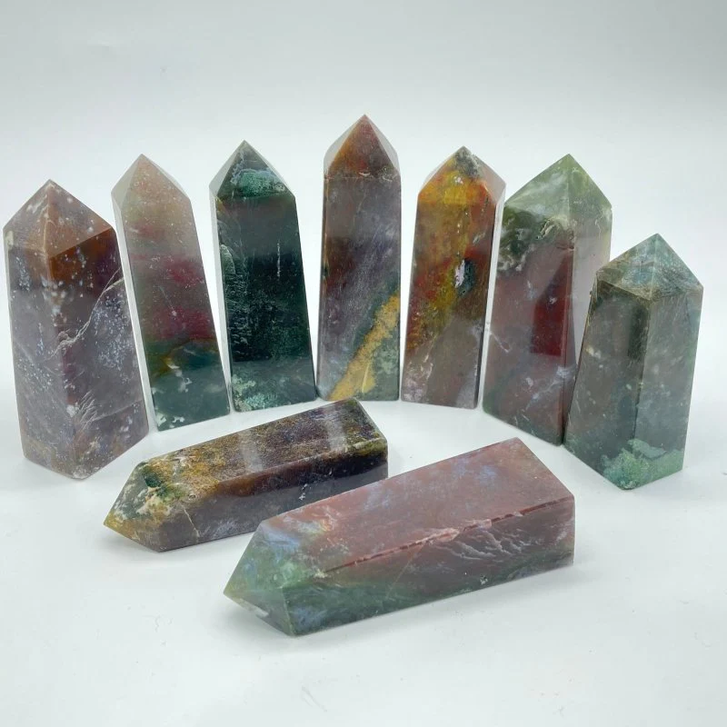 Natural Ocean Jasper Four-Sided Tower Point Crystal Wholesale - Image 3