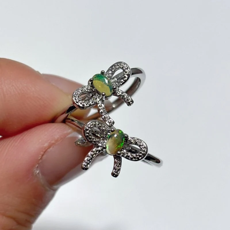 Natural Opal Bow Tie Crystal Ring Wholesale