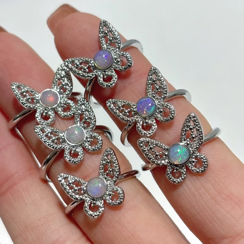 Natural Opal Ring Butterfly Shape Wholesale - Image 3